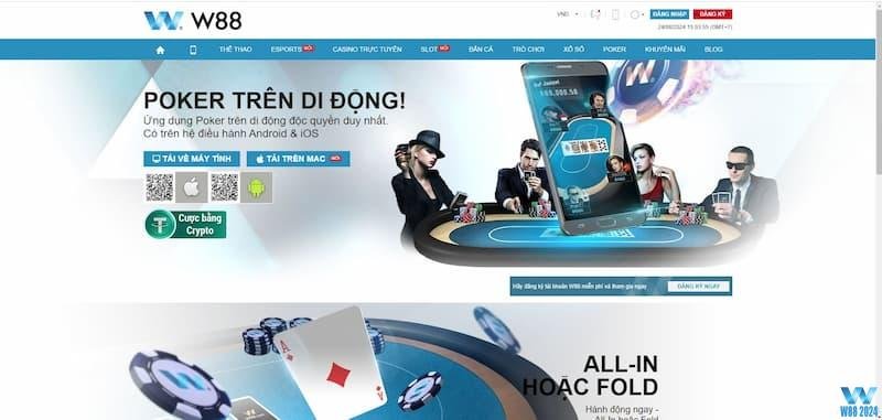 W88 địa điểm lý tưởng cho các anh em cược thủ tham gia giải trí với bộ môn bài Poker